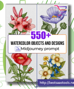 550 Midjourney Watercolor Objects And Designs Prompts